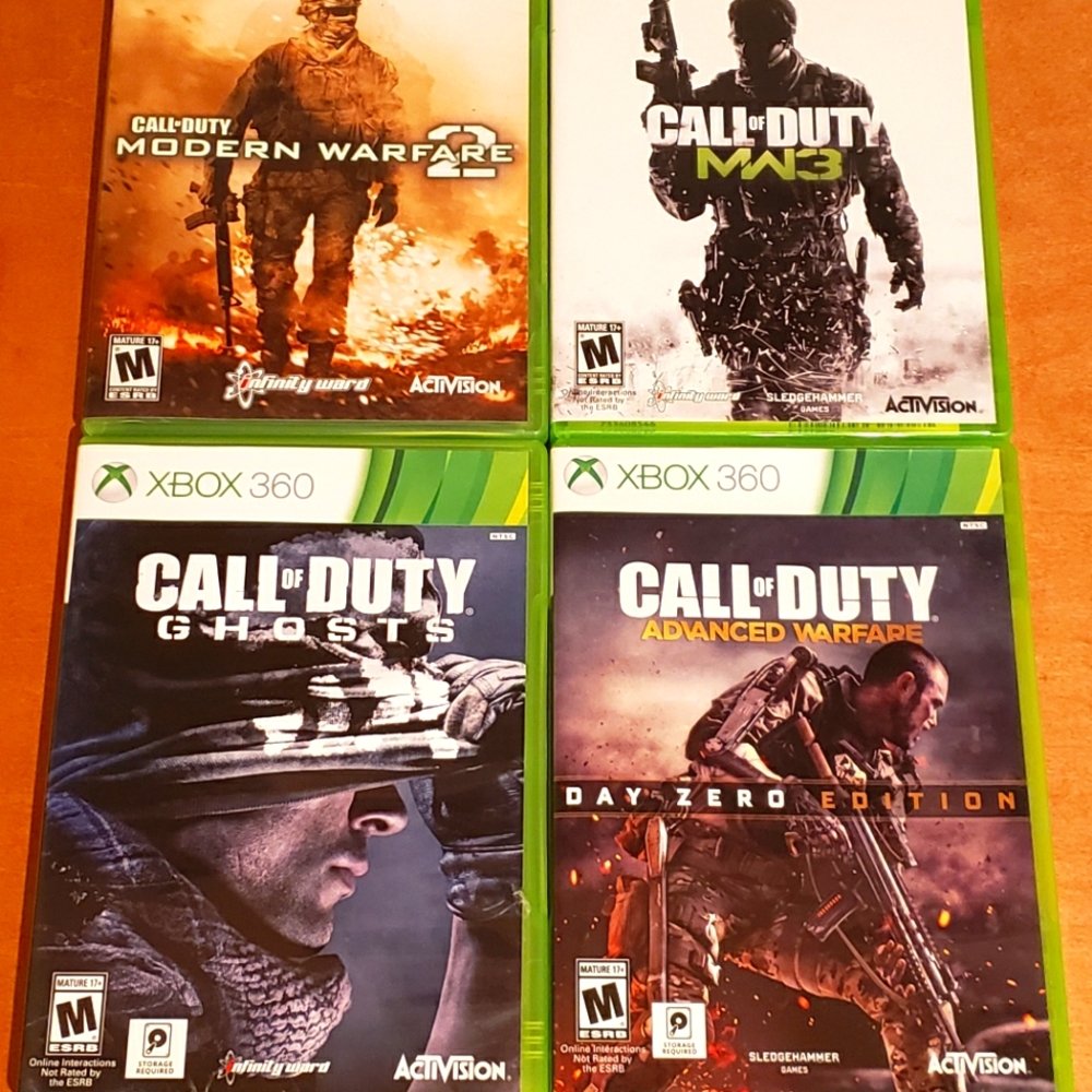 CALL of DUTY Lot of 4 Games (XB360/'09-'14)